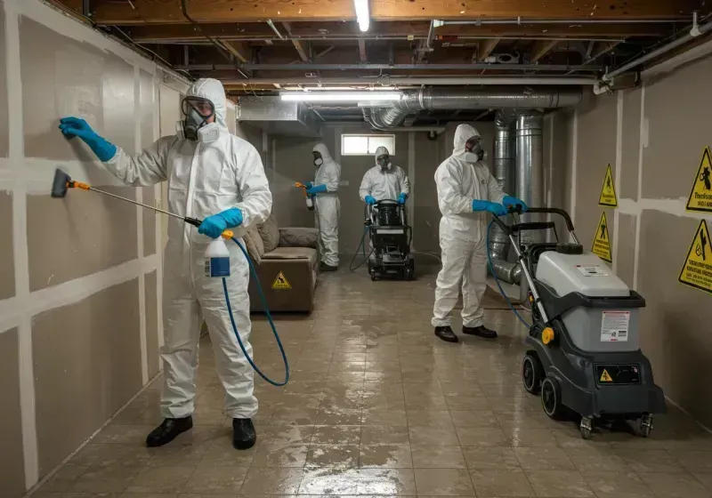 Basement Moisture Removal and Structural Drying process in Bermuda Dunes, CA